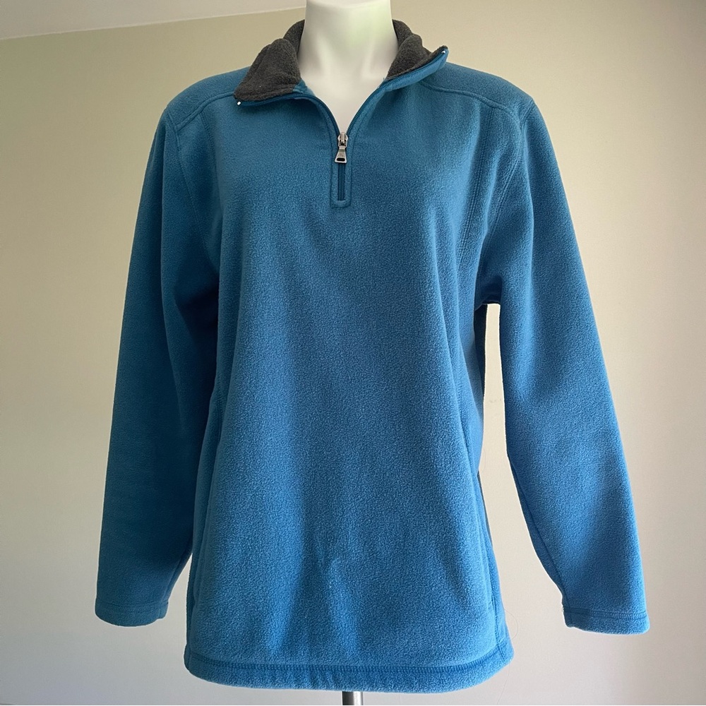St. John's Bay Teal Zip-Up Sweater